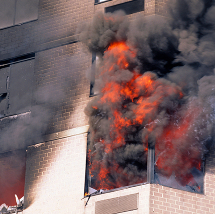 High-rise building fires